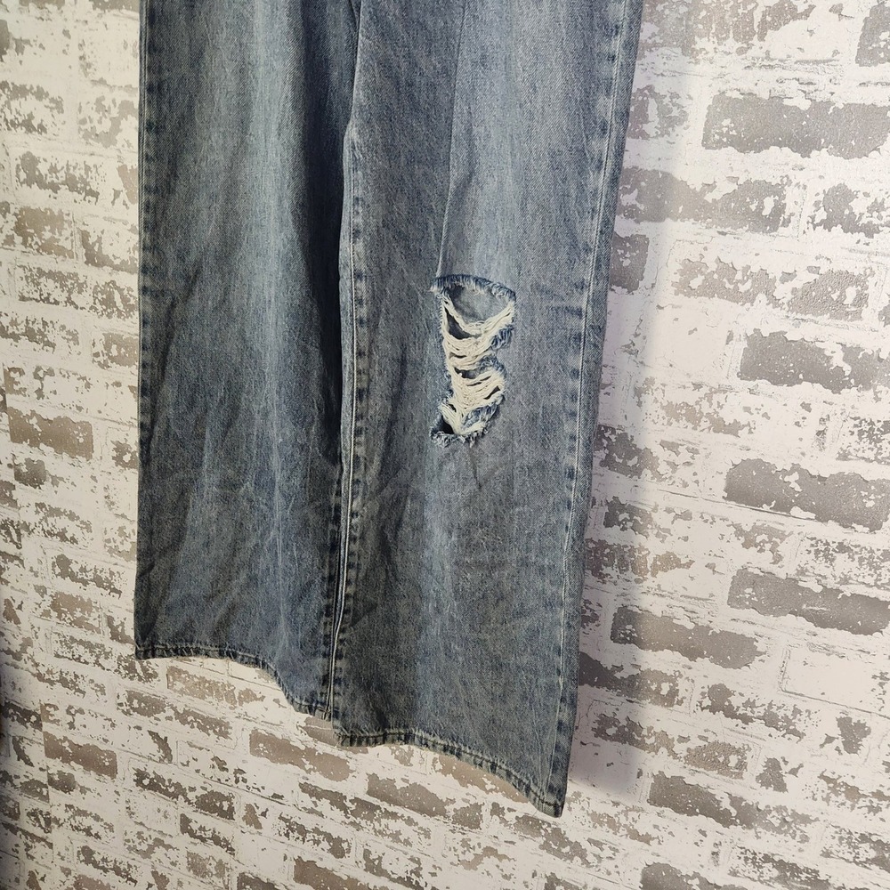 RE:WASH Forever 21 Denim Jeans Women Size 9 Baggy Distrssed Classic Rise‎ A Line - Picture 11 of 16